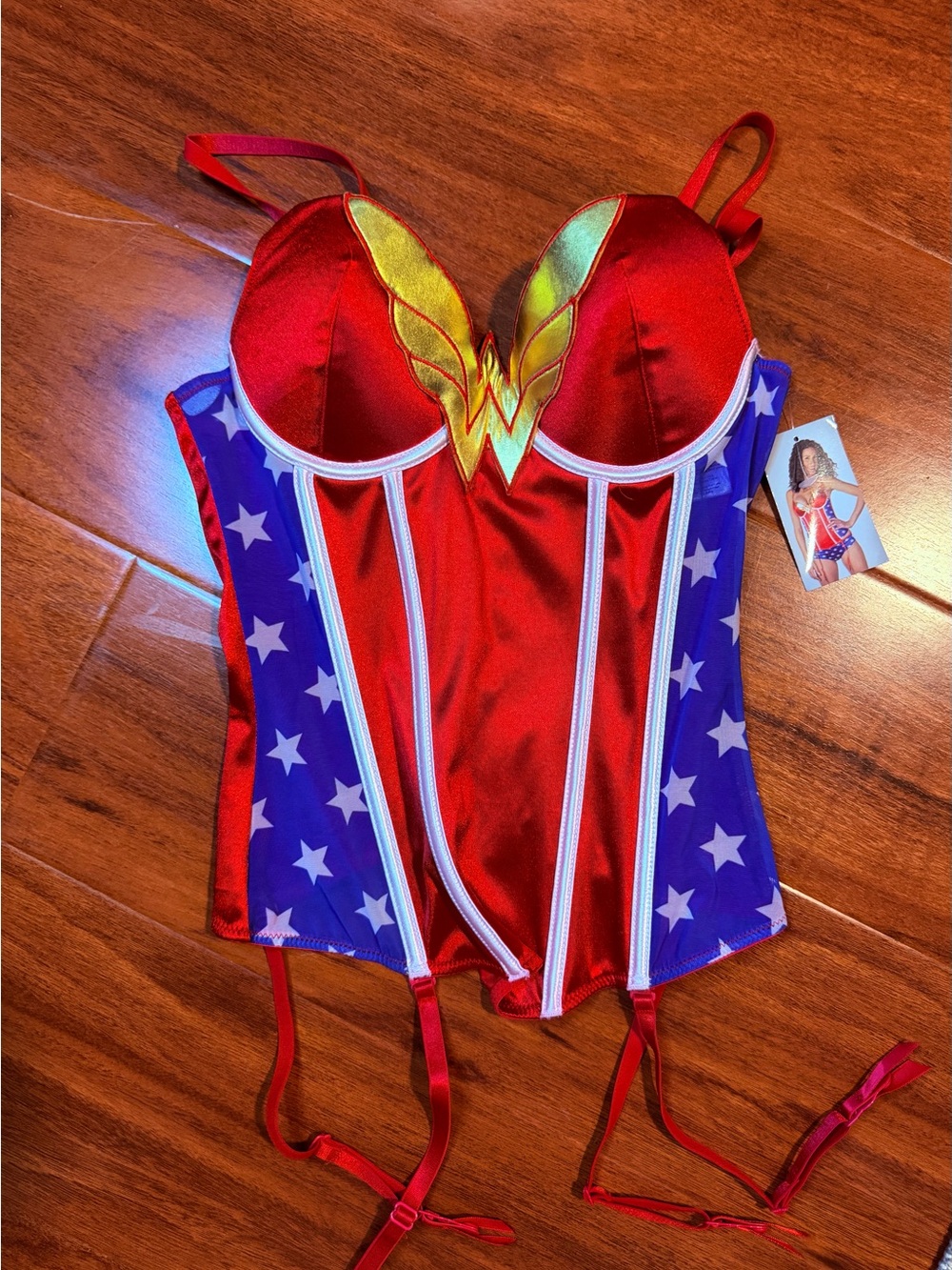DC Comics Red Blue Gold Wonder Woman Bustier NWT FINAL MARKDOWN